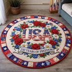 American Pride Round Mat Rug - Nature Design | Serene Home Decor