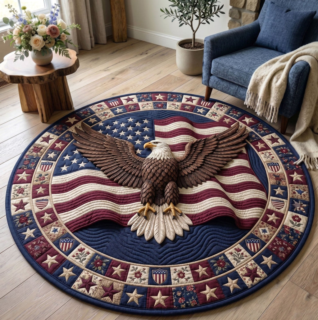 American Pride Round Mat Rug - Nature Design | Serene Home Decor