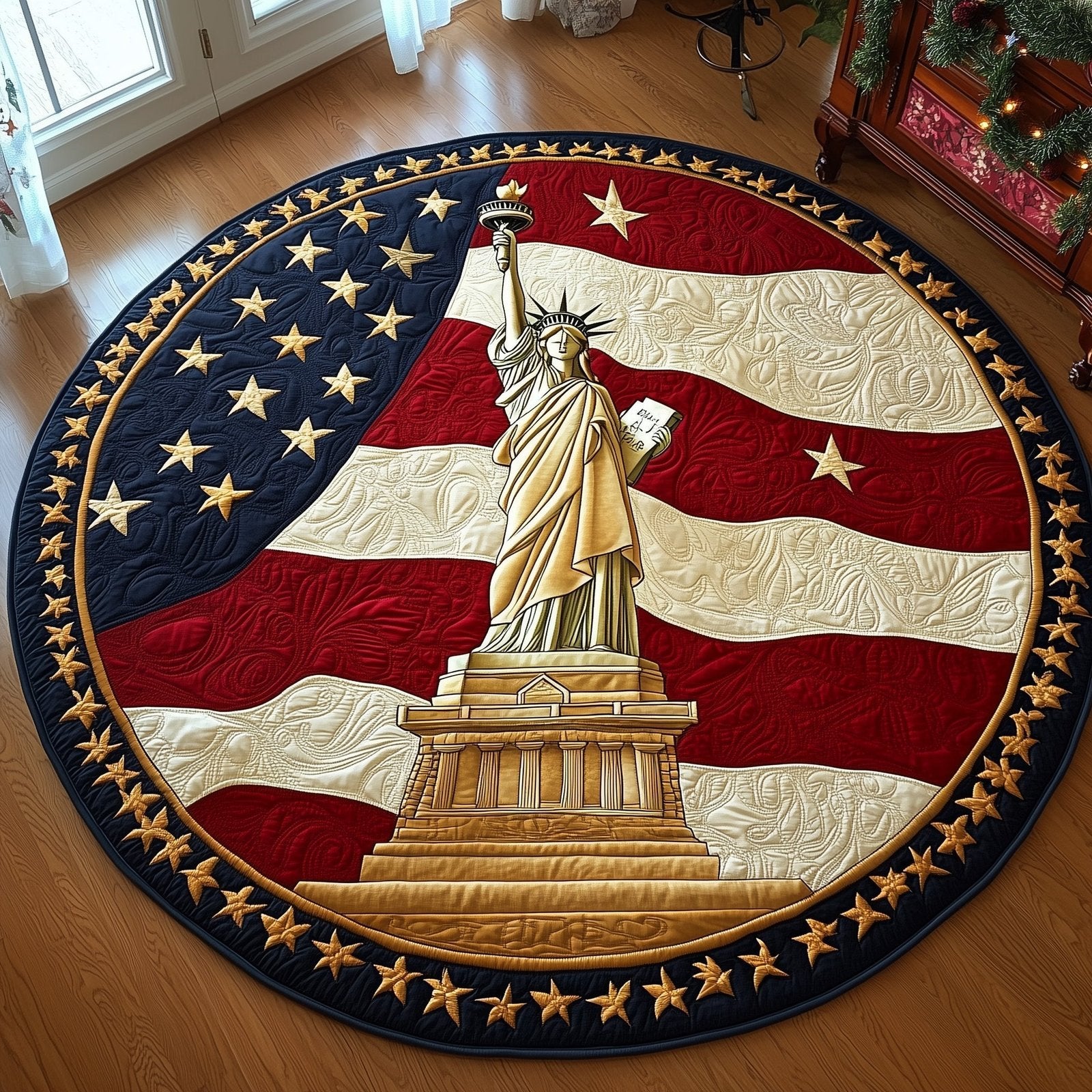 American Proud Round Mat Rug - Nature Design | Serene Home Decor