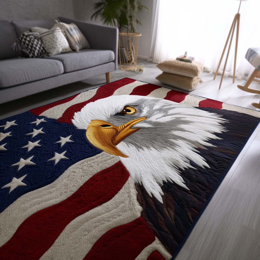 American Spirit area rug in a living room