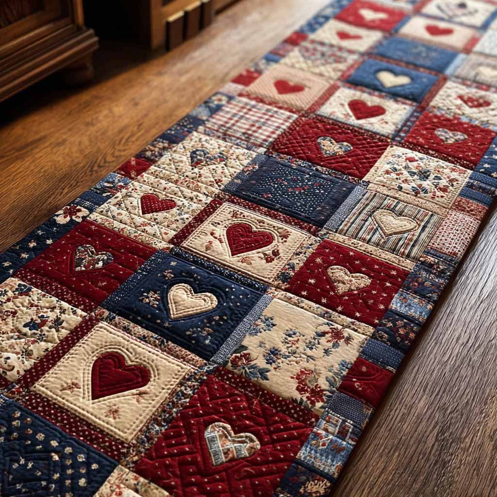 Americana Patchwork Runner Carpet Runner Rug - Cute Pet Design | Animal Printed Runner Rug