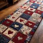 Americana Patchwork Runner Carpet Runner Rug - Cute Pet Design | Animal Printed Runner Rug
