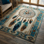 Ancestral Calm area rug in a living room