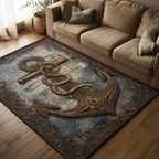 Anchor Tide area rug in a living room