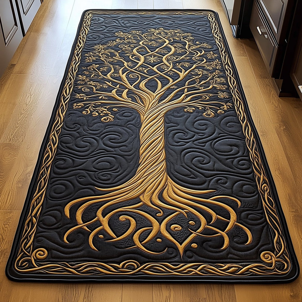 Ancient Celtic Tree Of Life Runner Rug - Nature Design | Serene Runner Rug