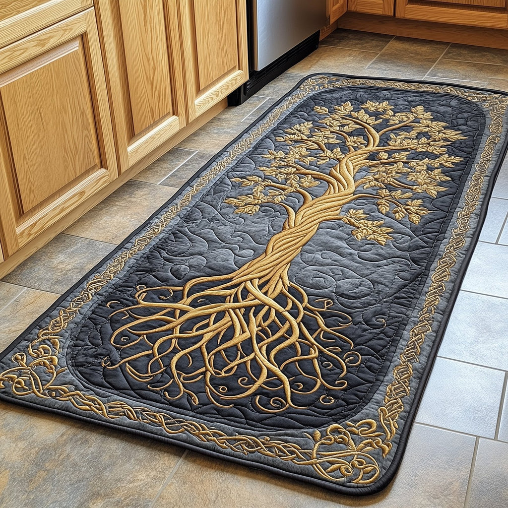 Ancient Celtic Tree Of Life Runner Rug - Nature Design | Serene Runner Rug