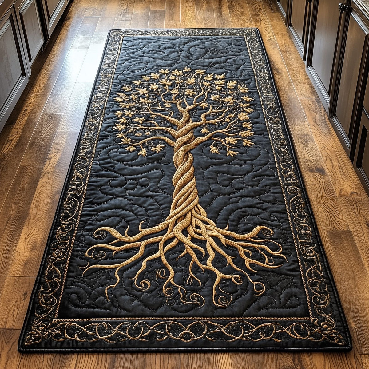 Ancient Celtic Tree Of Life Runner Rug - Nature Design | Serene Runner Rug