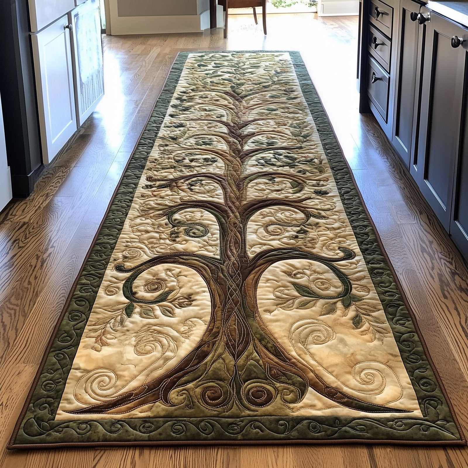 Ancient Celtic Tree Of Life Runner Rug - Nature Design | Serene Runner Rug