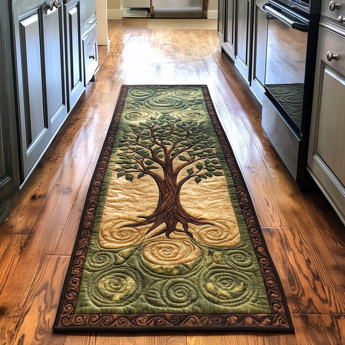 Ancient Celtic Tree Of Life Runner Rug - Nature Design | Serene Runner Rug