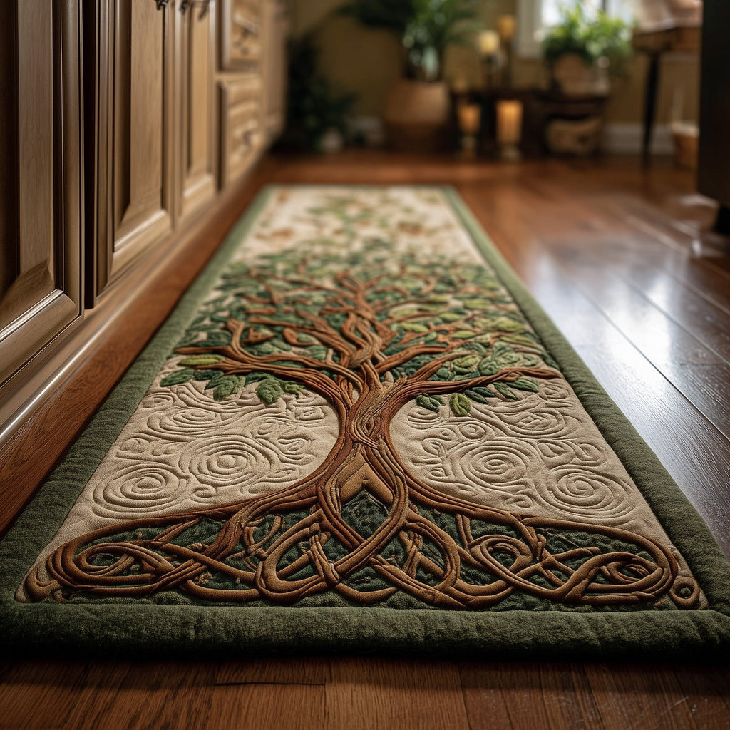Ancient Celtic Tree Of Life Runner Rug - Nature Design | Serene Runner Rug