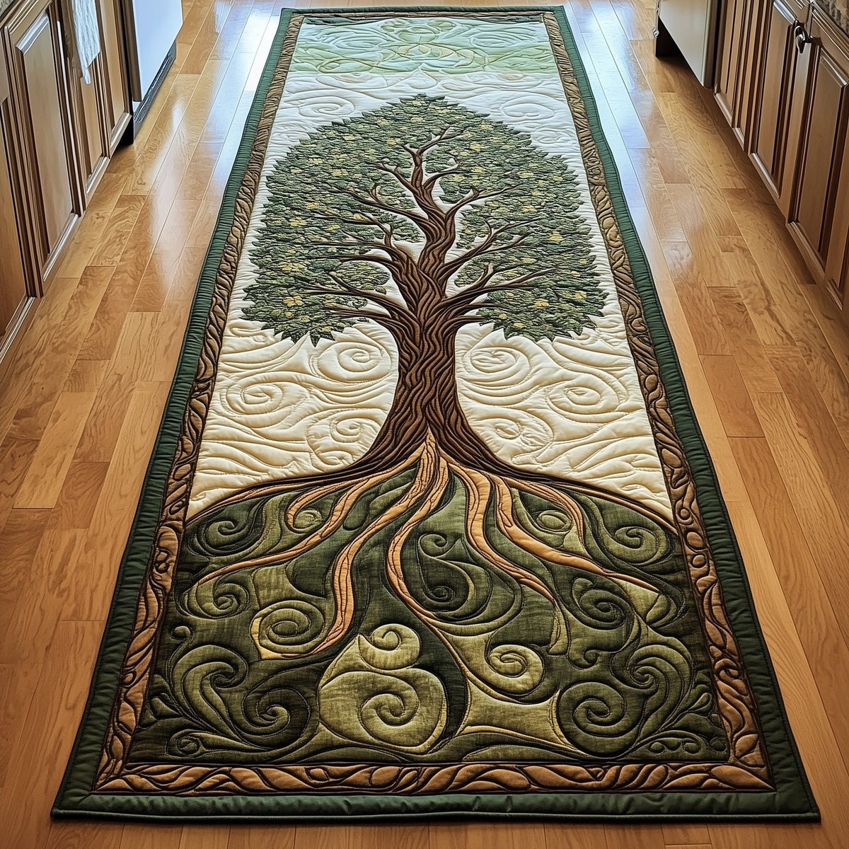 Ancient Celtic Tree Of Life Runner Rug - Nature Design | Serene Runner Rug