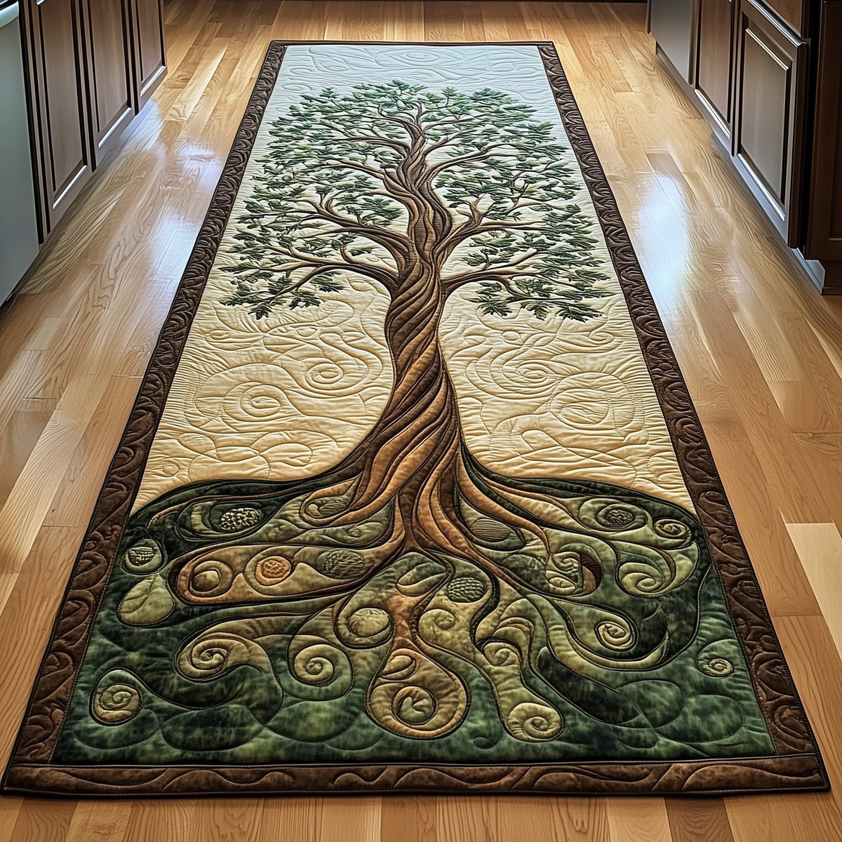 Ancient Celtic Tree Of Life Runner Rug - Nature Design | Serene Runner Rug