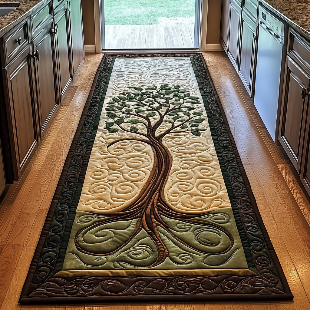 Ancient Celtic Tree Of Life Runner Rug - Nature Design | Serene Runner Rug
