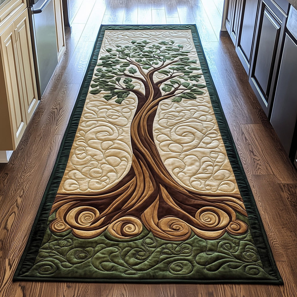 Ancient Celtic Tree Of Life Runner Rug - Nature Design | Serene Runner Rug