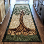 Ancient Celtic Tree Of Life Runner Rug - Nature Design | Serene Runner Rug
