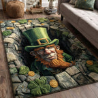 Ancient Clover Hoard area rug in a living room