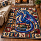 Ancient Dragon Tales area rug in a living room
