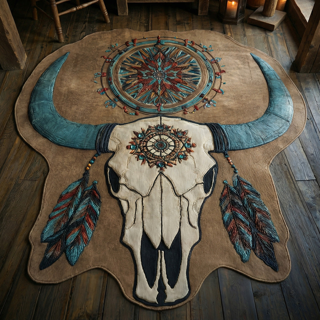 Ancient Echo Custom Shape Area Rug - Nature Design | Die-Cut Non-Slip Rug - washable non-slip printed rug