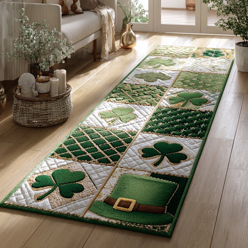 Ancient Emerald Runner Carpet Runner Rug - Cute Pet Design | Animal Printed Runner Rug