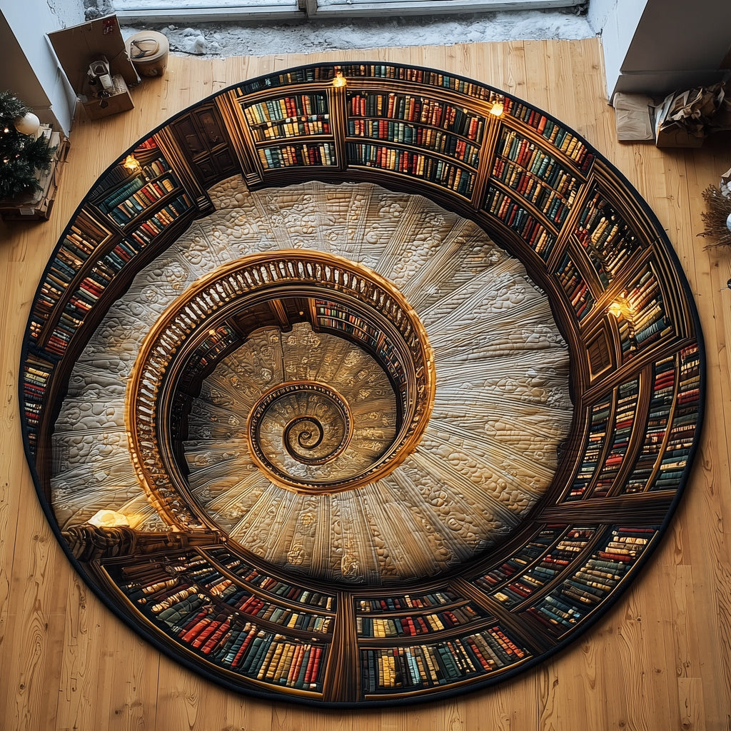 Ancient Library Round Mat Rug GFTOTP12906