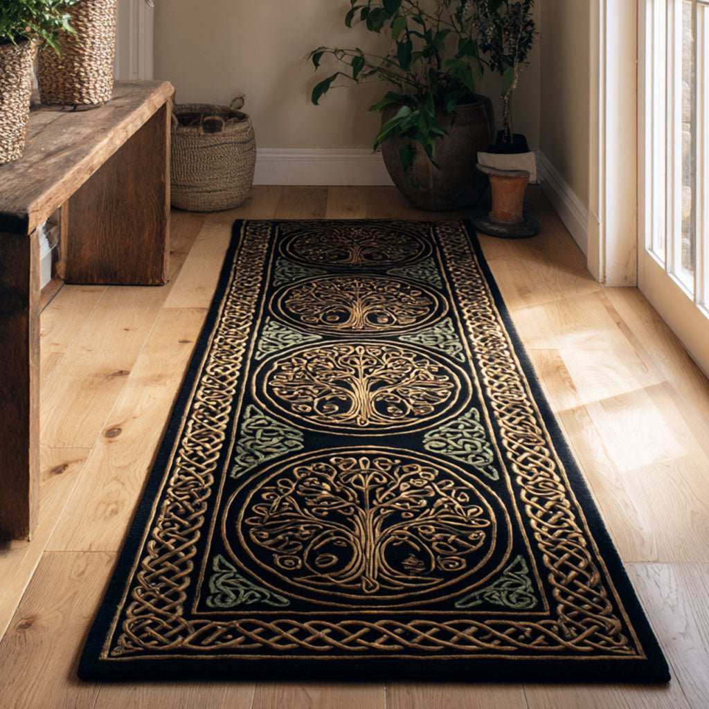 Ancient Medallion Path Runner Carpet Runner Rug - Cute Pet Design | Animal Printed Runner Rug