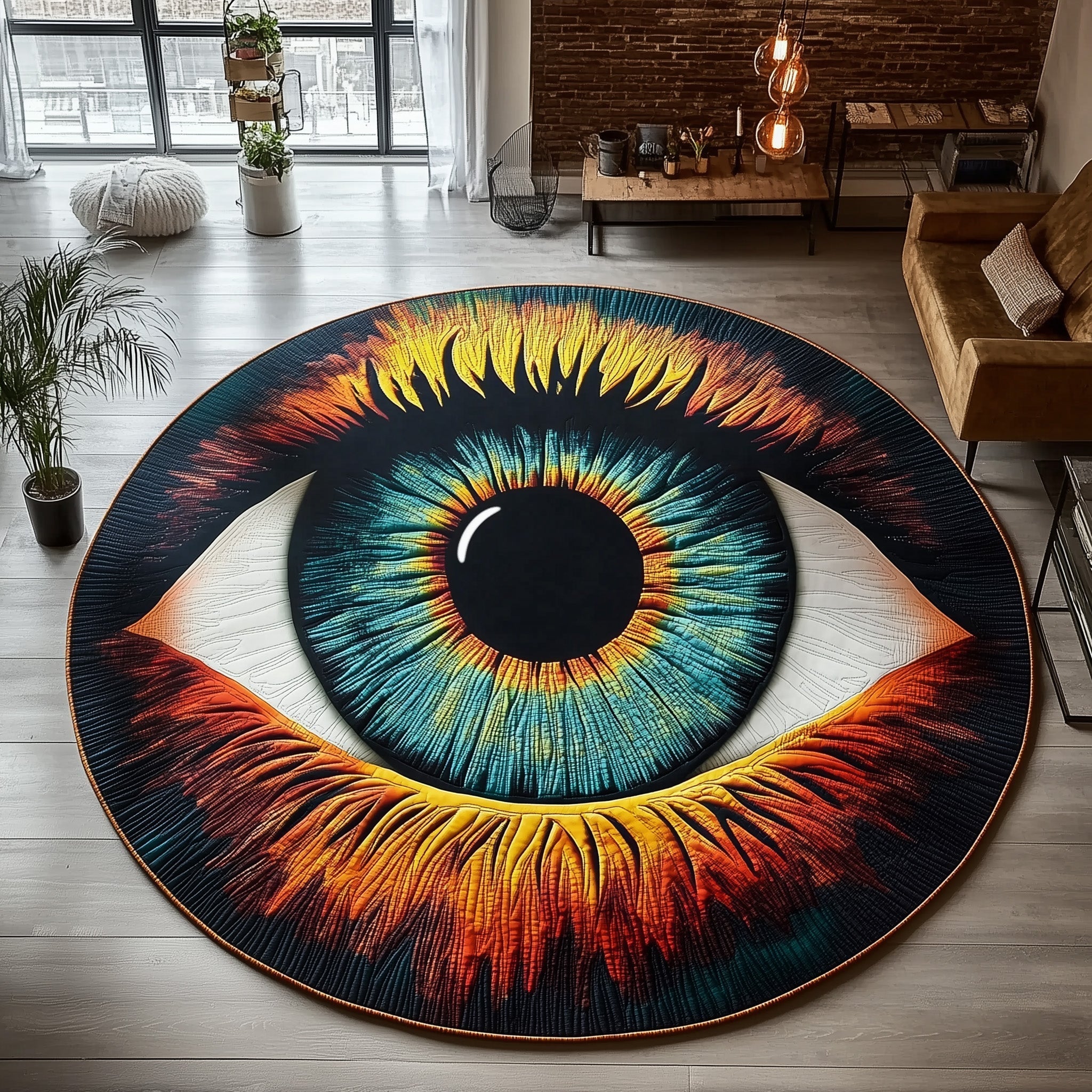 Ancient Spirit Eyes Round Mat Rug GFTOHD11159