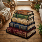 Ancient Tome Custom Shape Area Rug - Nature Design | Die-Cut Non-Slip Rug - washable non-slip printed rug