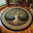 Ancient Tree Of Life Round Mat Rug - Nature Design | Serene Home Decor