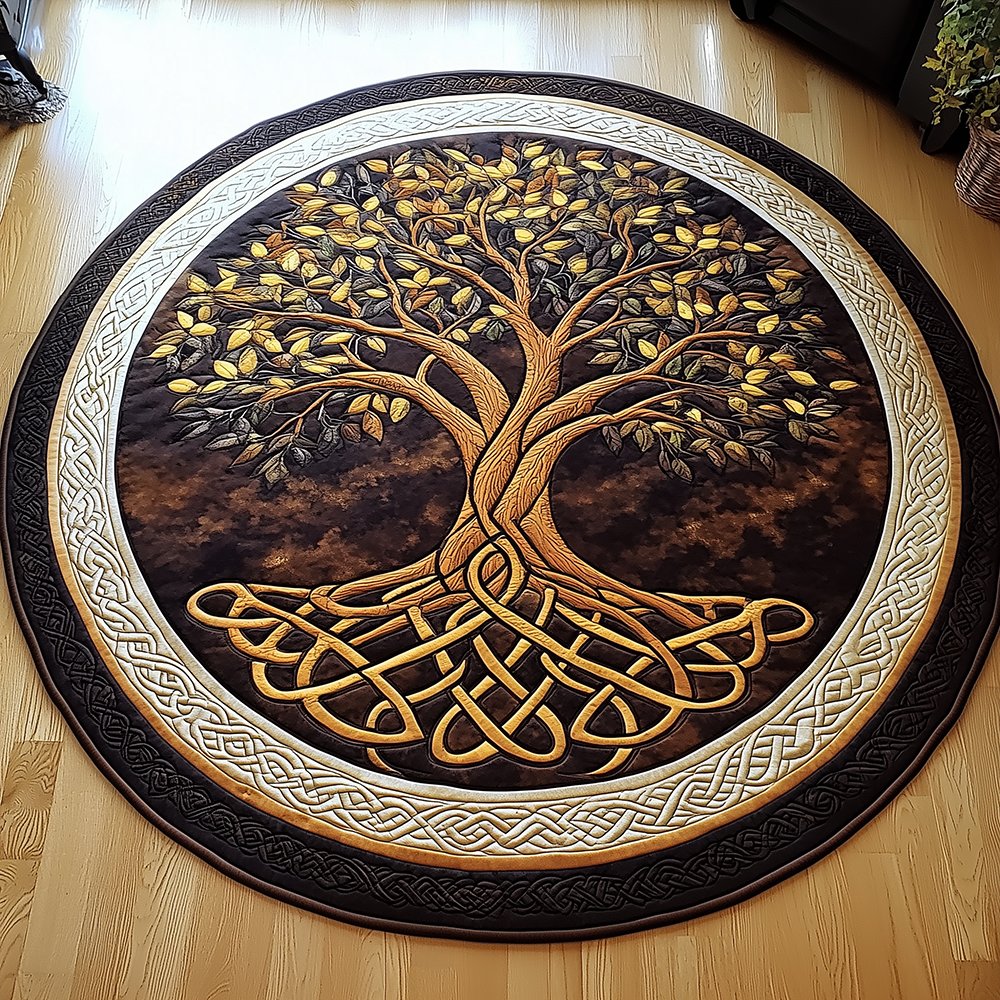 Ancient Tree Of Life Round Mat Rug - Nature Design | Serene Home Decor