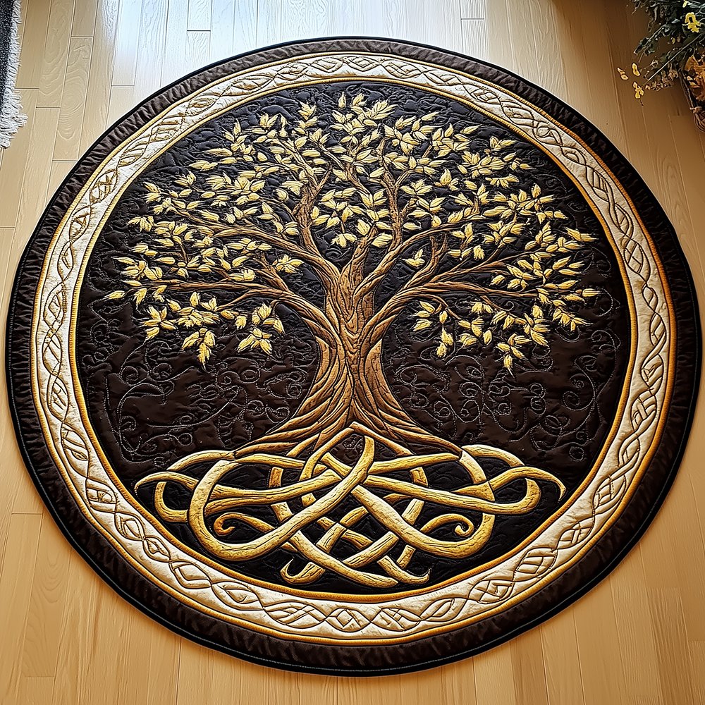 Ancient Tree Of Life Round Mat Rug - Nature Design | Serene Home Decor
