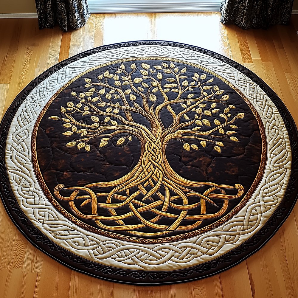 Ancient Tree Of Life Round Mat Rug - Nature Design | Serene Home Decor