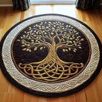 Ancient Tree Of Life Round Mat Rug - Nature Design | Serene Home Decor