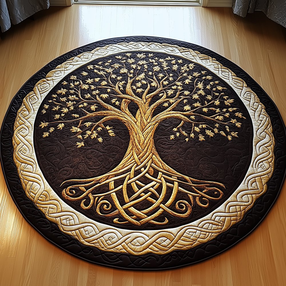 Ancient Tree Of Life Round Mat Rug - Nature Design | Serene Home Decor