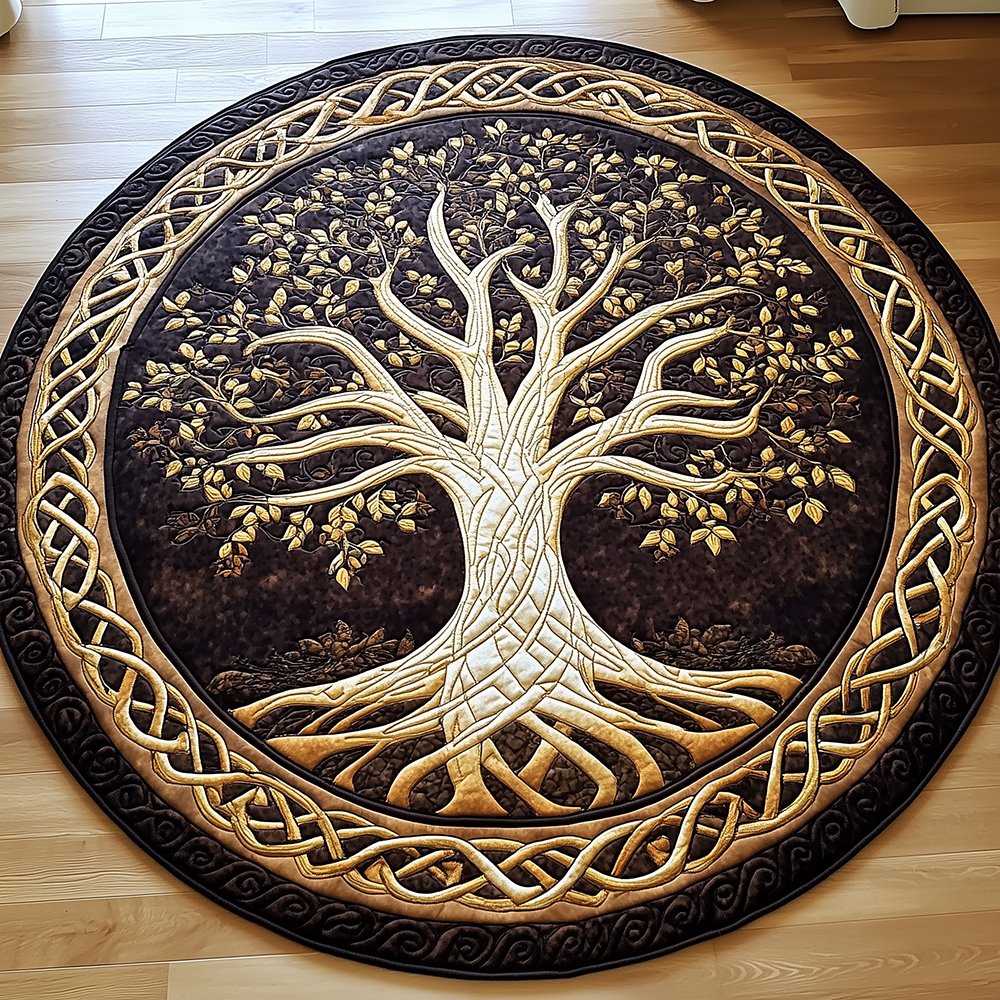 Ancient Tree Of Life Round Mat Rug - Nature Design | Serene Home Decor