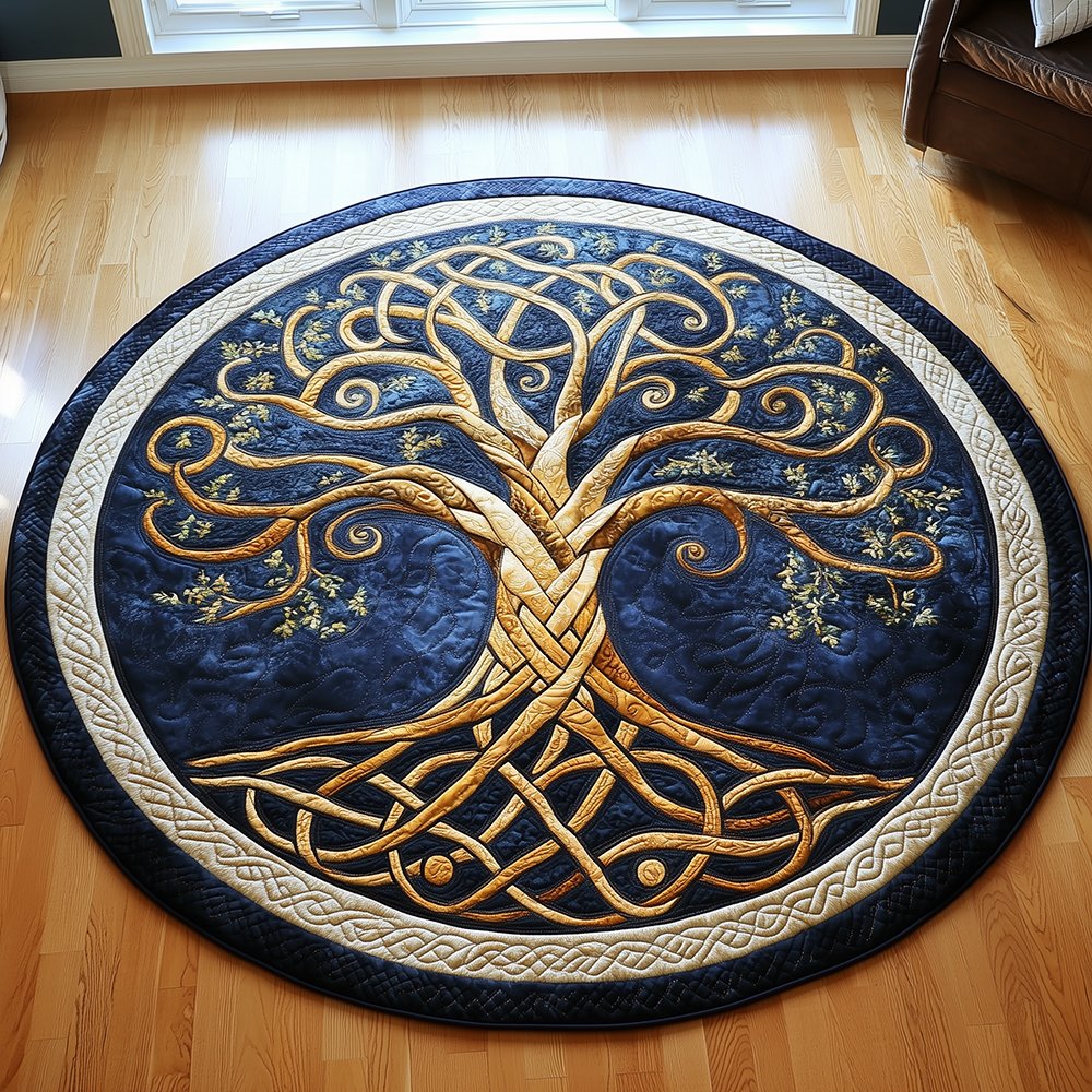 Ancient Tree Of Life Round Mat Rug - Nature Design | Serene Home Decor