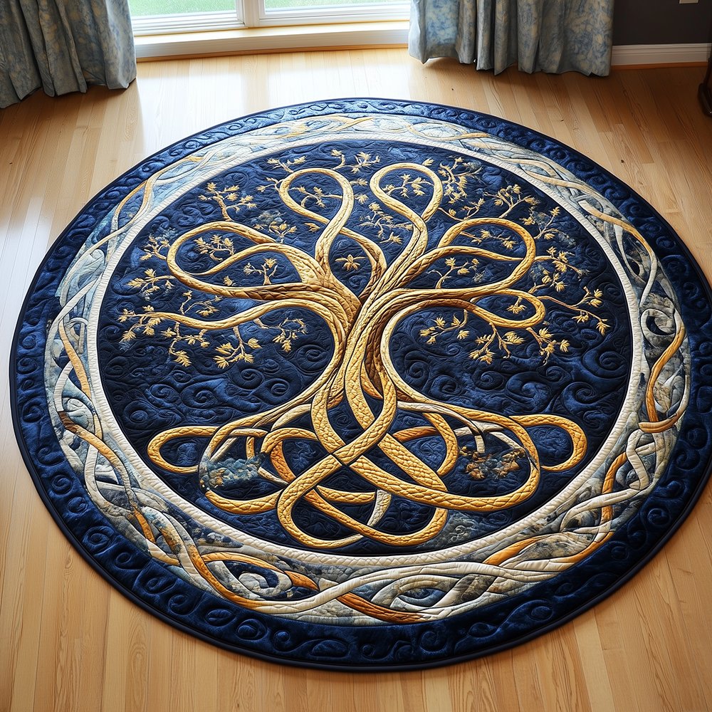 Ancient Tree Of Life Round Mat Rug - Nature Design | Serene Home Decor