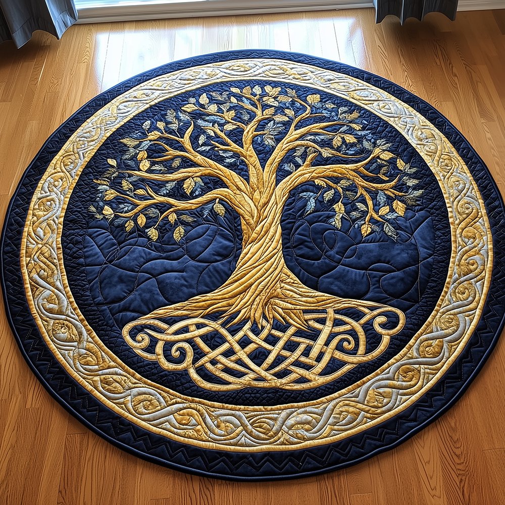 Ancient Tree Of Life Round Mat Rug - Nature Design | Serene Home Decor