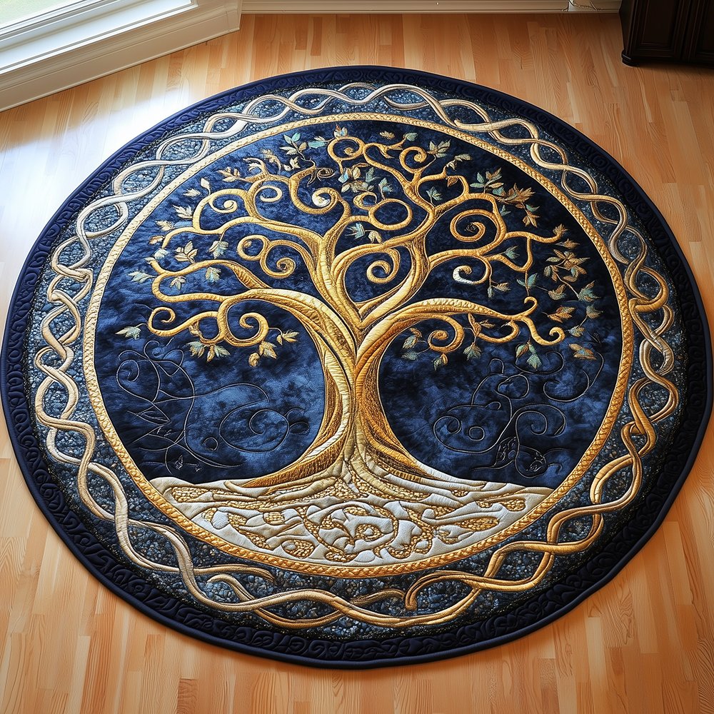 Ancient Tree Of Life Round Mat Rug - Nature Design | Serene Home Decor