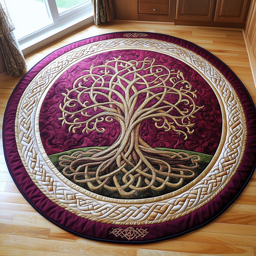 Ancient Tree Of Life Round Mat Rug - Nature Design | Serene Home Decor