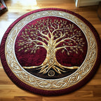 Ancient Tree Of Life Round Mat Rug - Nature Design | Serene Home Decor