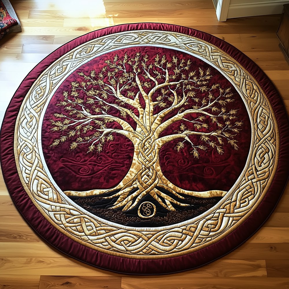 Ancient Tree Of Life Round Mat Rug - Nature Design | Serene Home Decor