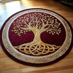Ancient Tree Of Life Round Mat Rug - Nature Design | Serene Home Decor