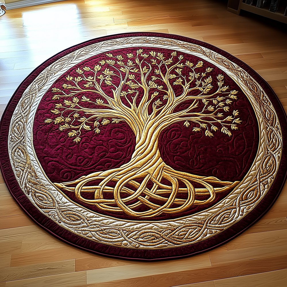 Ancient Tree Of Life Round Mat Rug - Nature Design | Serene Home Decor