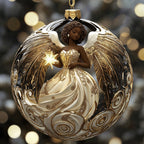 Citrus Glow Butterfly Christmas Ornament
