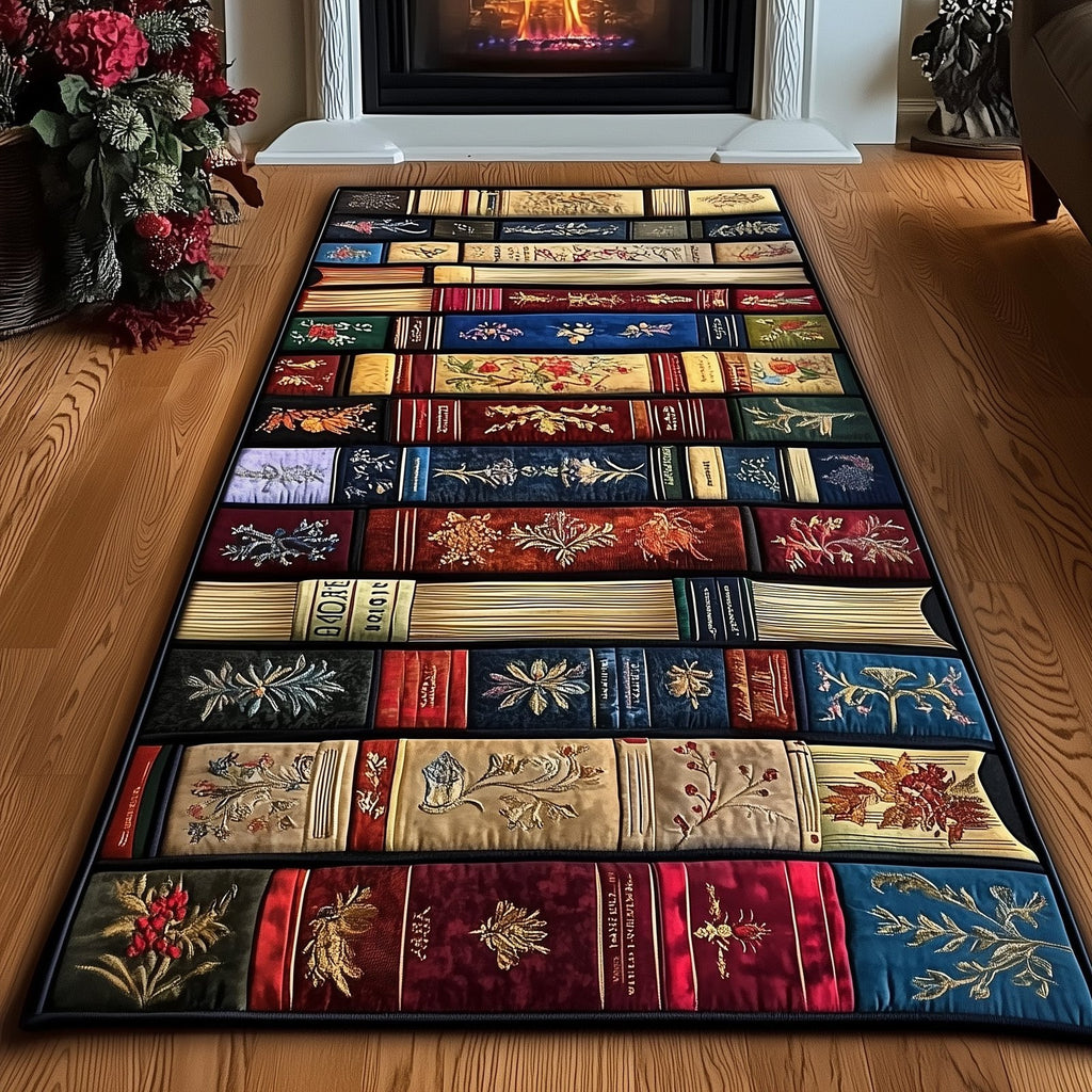Antique Books Runner Rug - Nature Design | Serene Runner Rug