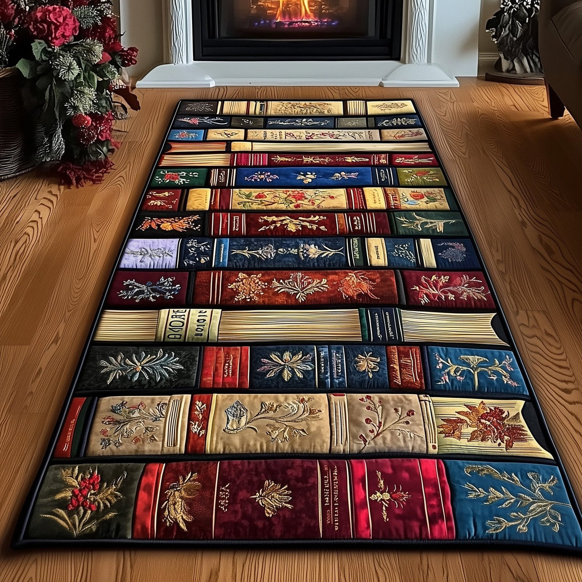 Antique Books Runner Rug - Nature Design | Serene Runner Rug