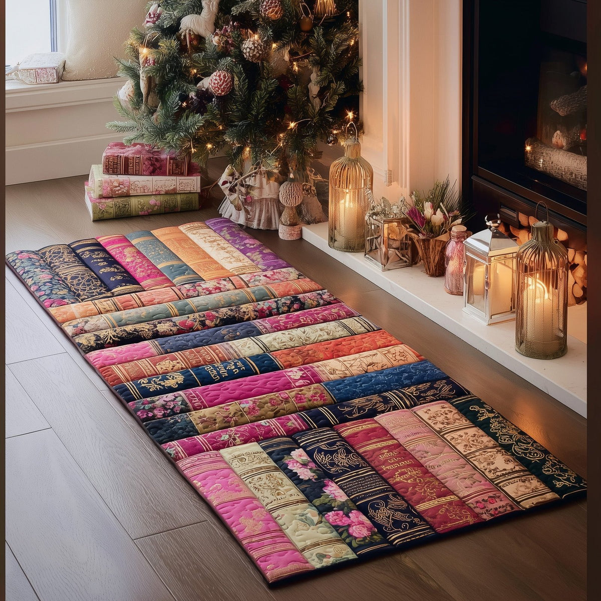 Antique Books Runner Rug - Nature Design | Serene Runner Rug