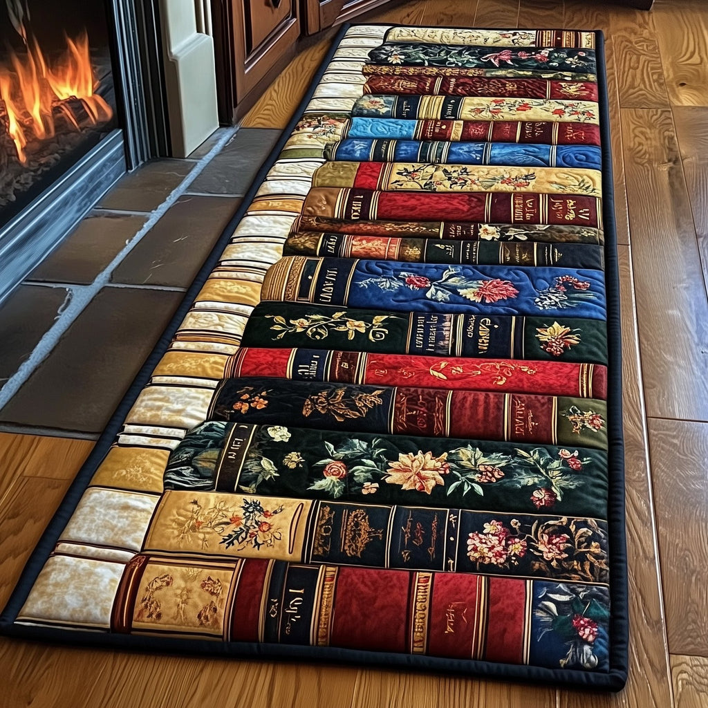 Antique Books Runner Rug - Nature Design | Serene Runner Rug