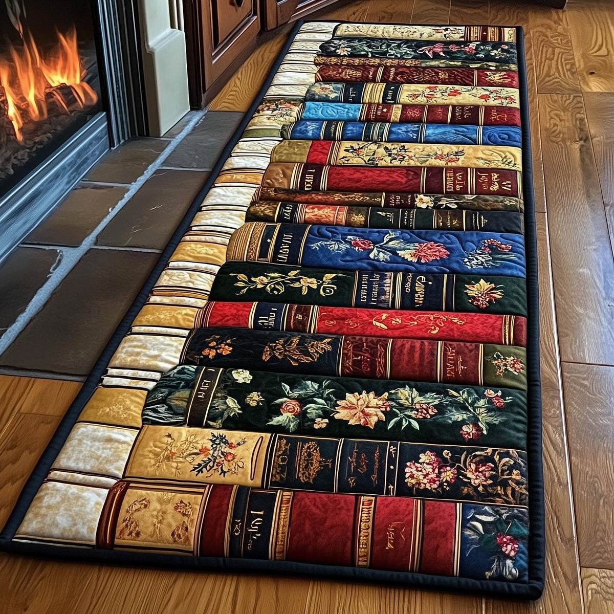 Antique Books Runner Rug - Nature Design | Serene Runner Rug