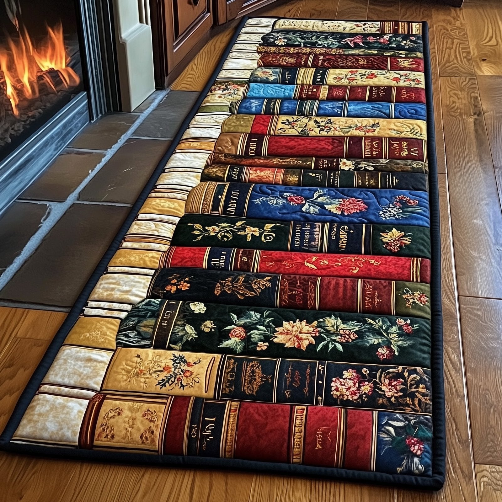 Antique Books Runner Rug - Nature Design | Serene Runner Rug